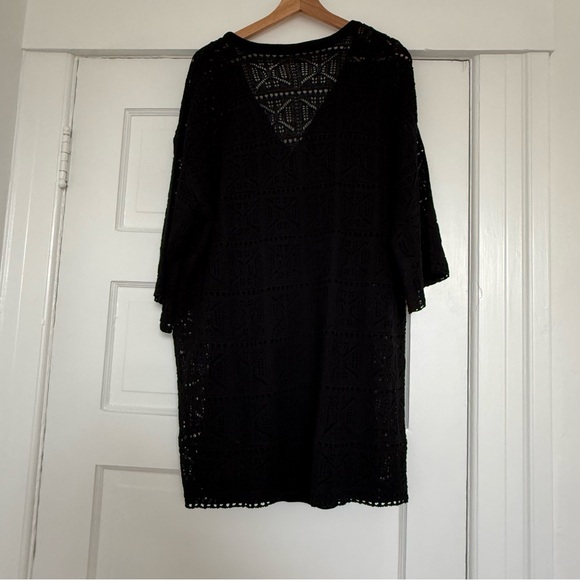 Pomander Place Black Crochet Knit Kai Tunic Dress - Picture 7 of 7